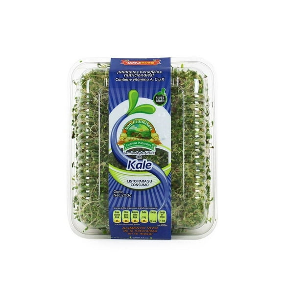 Germinado de alfalfa San Francisco Cultivos Naturales con kale 200 g