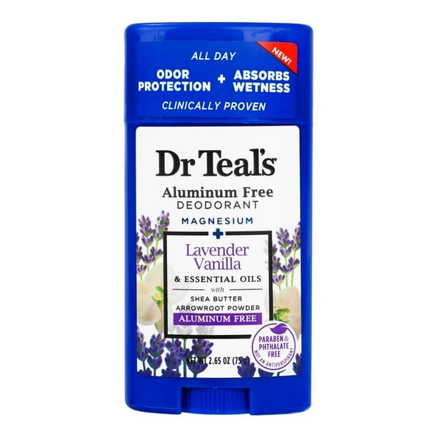 Desodorante Dr. Teal's en barra con aroma lavanda vainilla 75 g