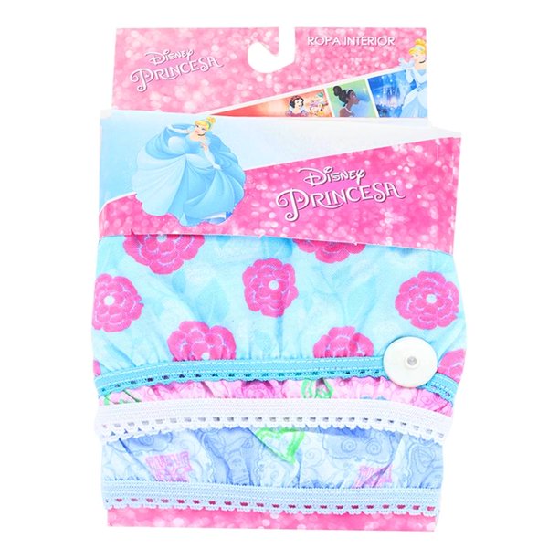 Pantaleta Princesa Disney para Niña, Multicolor 1 Paquete con 3 Piezas Talla 3