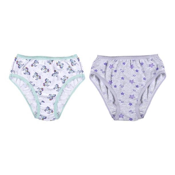 Bikini Secret Treasure para Niña, Multicolor Unicornio 1 Paquete con 2 Piezas Talla 6