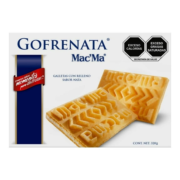 Galletas Mac'Ma Gofrenata con relleno sabor nata 320 g