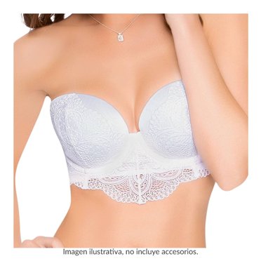 Brasier Ilusión Strapless Blanco Talla 34B