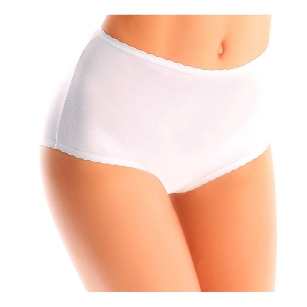 Pantaleta Ilusión para Mujer, Algodón Blanco Talla EEG