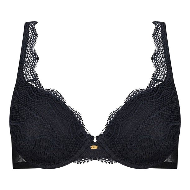 Brasier Vassarette para Mujer Push Up Encaje Negro Talla 34B