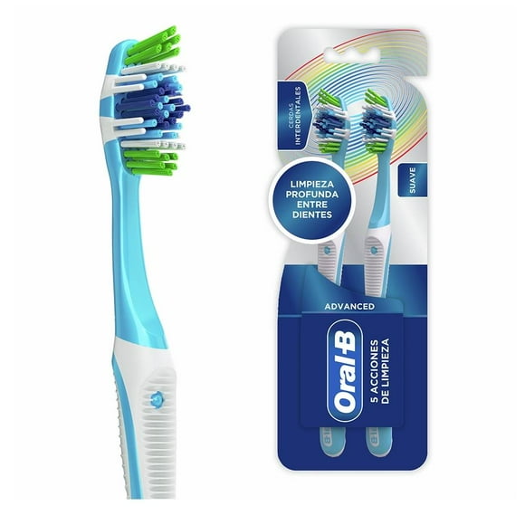 Cepillo dental Oral-B Advaced 5 acciones de limpieza suave 2 pzas