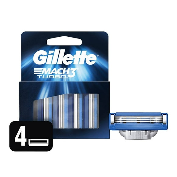 Cartuchos para afeitar Gillette Mach3 turbo 1 paquete con 4 pzas