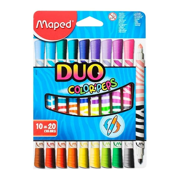 Plumones Maped Duo ColorPeps 10 piezas