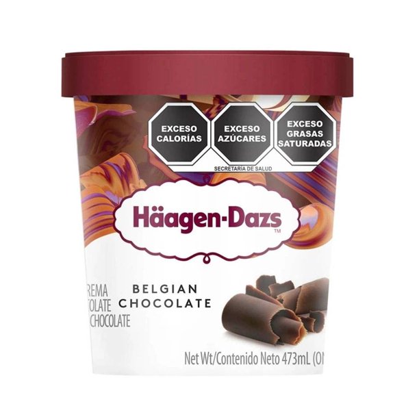 Helado Haagen Dazs chocolate belga 473 ml