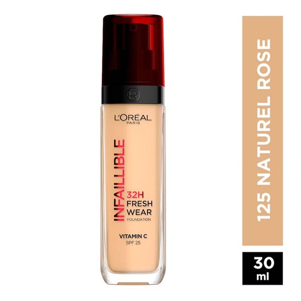 Base de maquillaje L'Oréal Infallible 32h fresh wear 125 naturel rose 30 ml