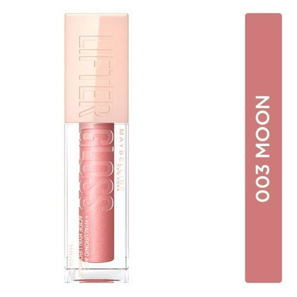 Gloss hidratante de larga duración con Ácido Hialurónico, Maybelline Lifter tono Moon 003, 5.4ml