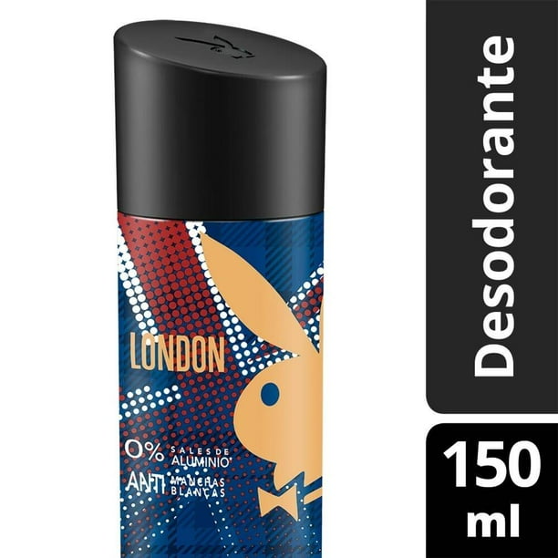 Desodorante Playboy London en aerosol para caballero 150 ml