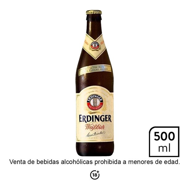 Cerveza clara Erdinger weissbier 500 ml