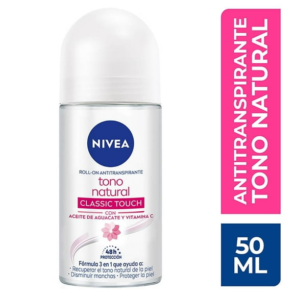 Antitranspirante NIVEA tono natural classic touch roll on 50 ml