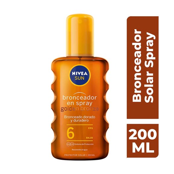 Aceite bronceador corporal NIVEA SUN Golden Bronze resistente al agua fps6+ 200 ml