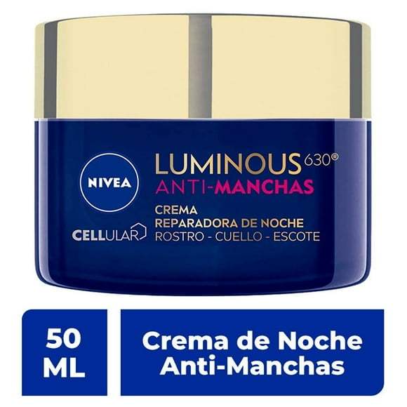 Crema facial NIVEA Luminous 630 de noche con ácido hialurónico 50 ml