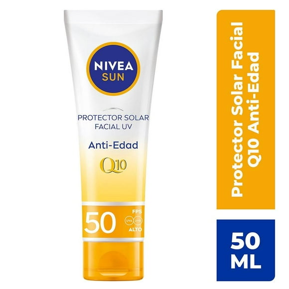 Protector solar facial NIVEA SUN Q10 anti-edad  fps 50+ 50 ml