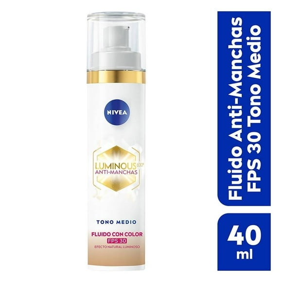 Fluido facial NIVEA Luminous 630 Anti-manchas tono medio fps 30 40ml