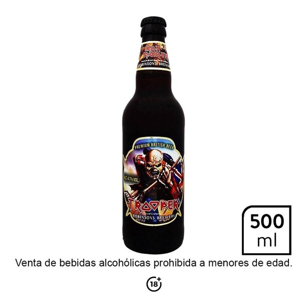 Cerveza clara Iron Maiden trooper botella de 500 ml