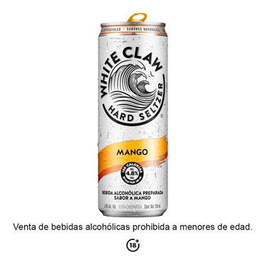 Bebida alcohólica preparada WHITE CLAW Hard Seltzer mango 355 ml