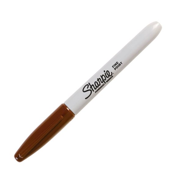 Marcador permanente Sharpie punto fino color café 1 pza