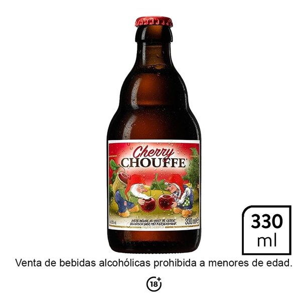 Cerveza artesanal Cherry Chouffe cherry ámbar ale estilo belga 330 ml