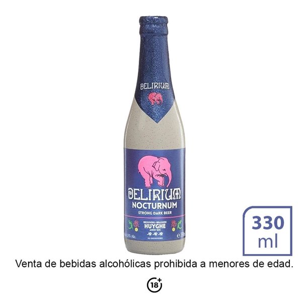 Cerveza oscura Delirium Nocturnum de malta especial extra botella de 330 ml