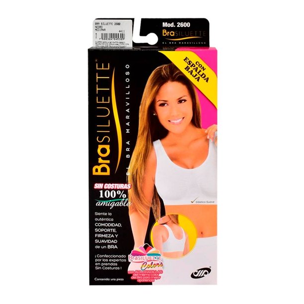 Brasier BraSiluette para Mujer Espalda Baja Negro Talla M