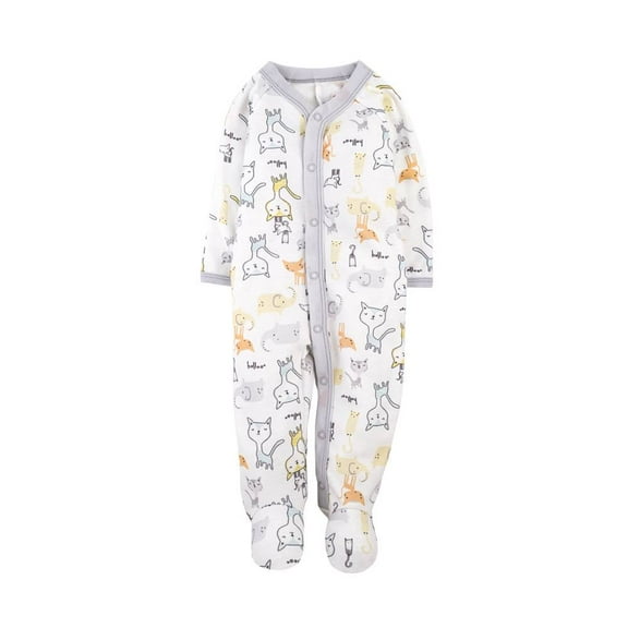 Mameluco Baby Creysi One For You Unisex 18M Estampado Gatos  Gris