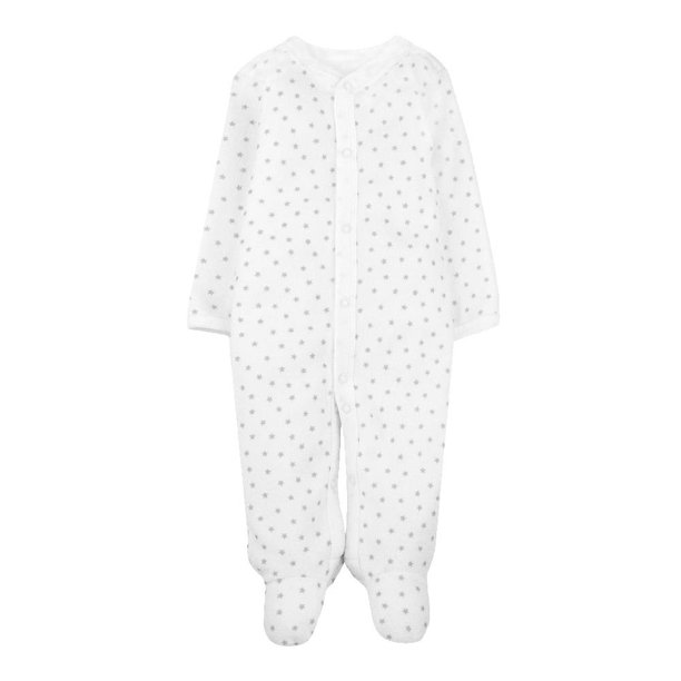 Mameluco Baby Creysi One For You Unisex 3M Estampado de Estrellas Blanco