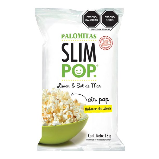 Palomitas Slim Pop limón y sal de mar 18 g