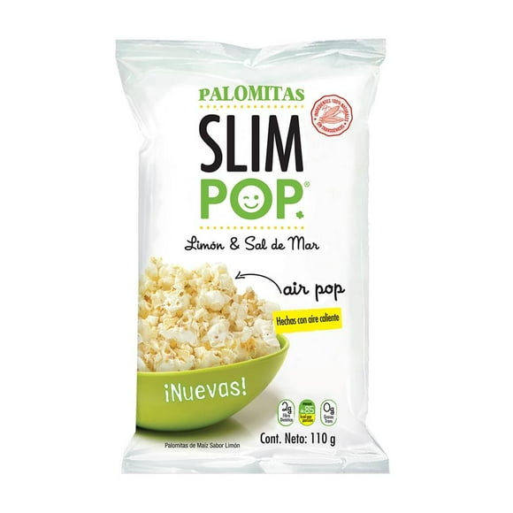 Palomitas Slim Pop limón y sal de mar 110 g