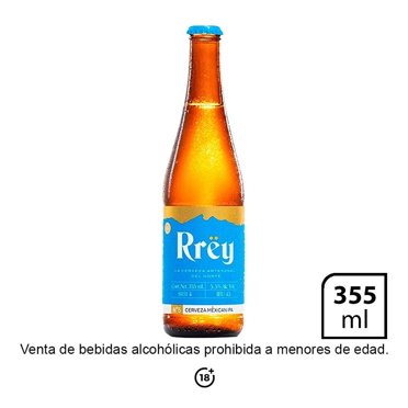 Cerveza artesanal Rrëy mexicana IPA 355 ml