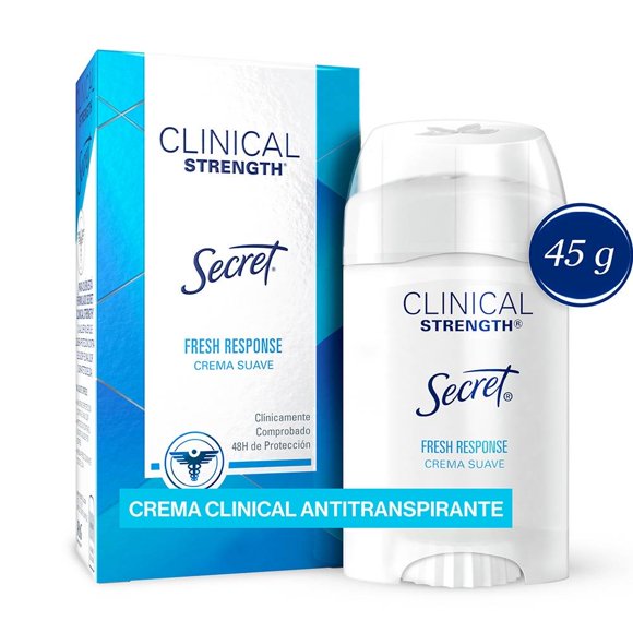 Desodorante Secret Clinical Strength Fresh Response en crema suave para mujer 45 g