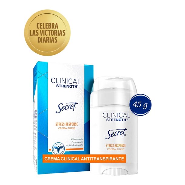 Desodorante Secret Clinical Strength Stress Response en crema suave para mujer 45 g