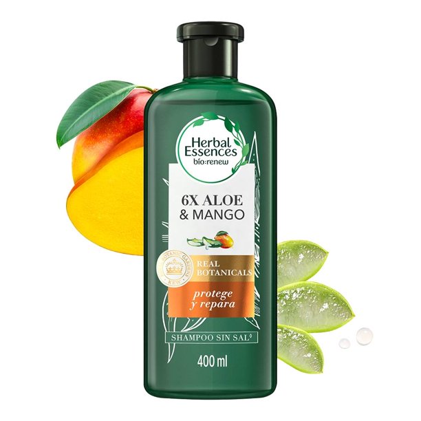 Shampoo Herbal Essences Bio:Renew 6X aloe & mango protege y repara 400 ml