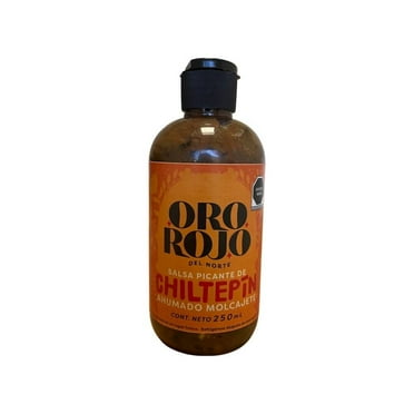 Salsa de chiltepín Oro Rojo ahumado molcajete 250 ml