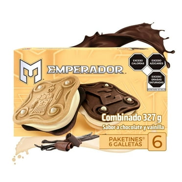 Galletas Emperador combinado sabor chocolate y vainilla 327 g