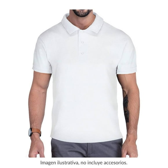 Playera George para Hombre, Polo Blanco Talla M