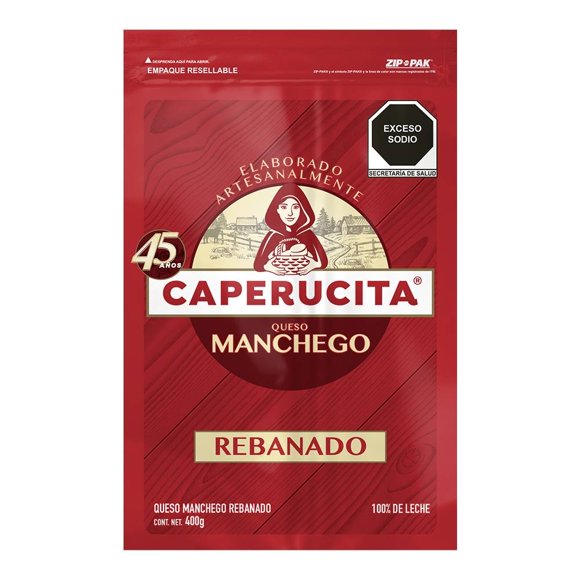 Queso manchego Caperucita rebanado 400 g