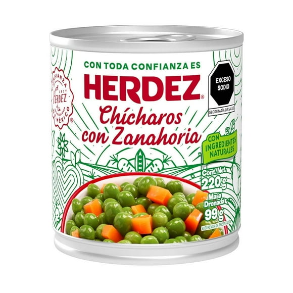 Chícharos con zanahoria Herdez Vegetales 220 g