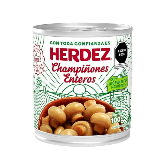 Champiñones Herdez enteros 186 g