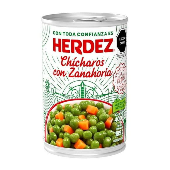 Chícharos con zanahoria Herdez 400 g