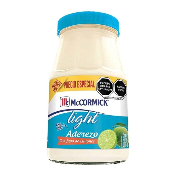 Aderezo de mayonesa McCormick light con limón 950 g