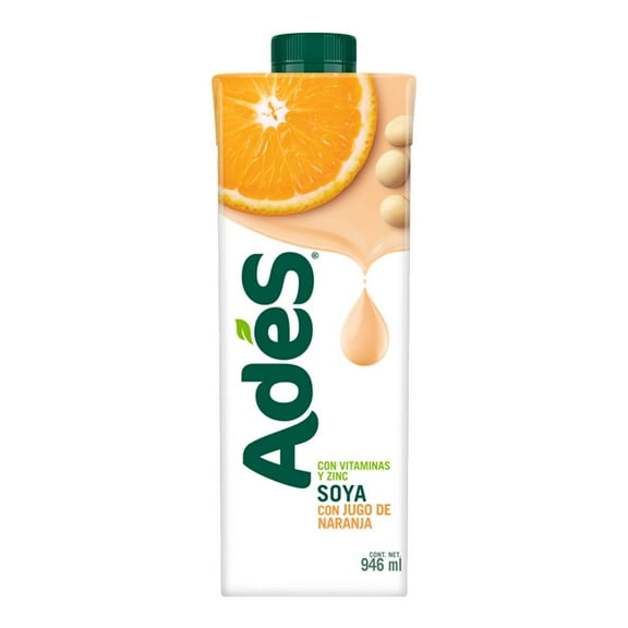 Alimento líquido de soya Ades sabor naranja 946 ml