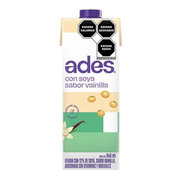 Alimento líquido Ades de soya sabor vainilla 946 ml