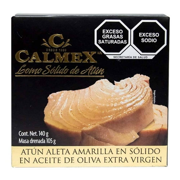 Lomo de atún Calmex sólido en aceite de oliva extra virgen 140 g