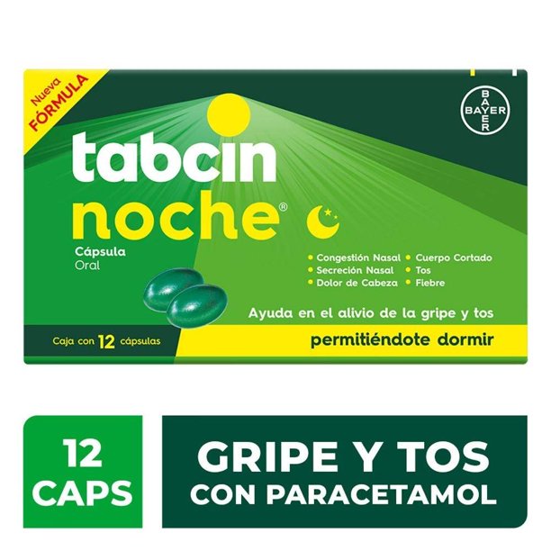Tabcin Noche 12 cápsulas