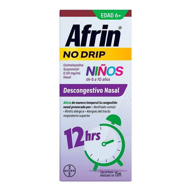 Afrin No Drip Oximetazolina 0.50 mg/ml infantil suspensión nasal 15 ml