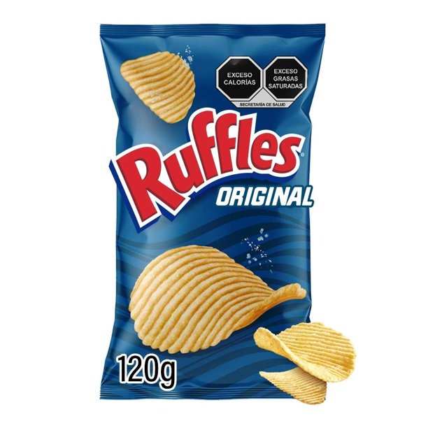 Papas fritas Ruffles sabor sal 120 g