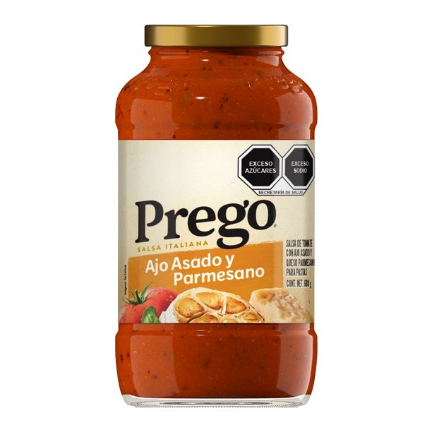 Salsa para pasta Prego ajo asado y parmesano 680 g